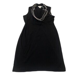 Joseph Ribkoff Black Midi Dress with White Trim